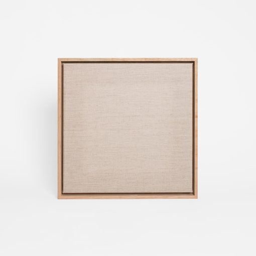 Custom Size Stretched Blank Primed Linen Canvas With Lower Profile Floating Frame (35mm) Natural Oak - Image 4