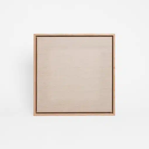 Custom Size Stretched Blank Primed Linen Canvas With Lower Profile Floating Frame (35mm) Natural Oak - Image 4