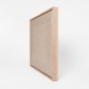 Custom Size Stretched Blank Primed Linen Canvas With Lower Profile Floating Frame (35mm) Natural Oak - Image 2