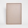 Custom Size Stretched Blank Primed Linen Canvas With Lower Profile Floating Frame (35mm) Natural Oak