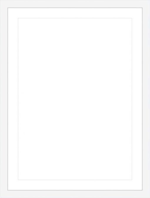 Blank white picture frame