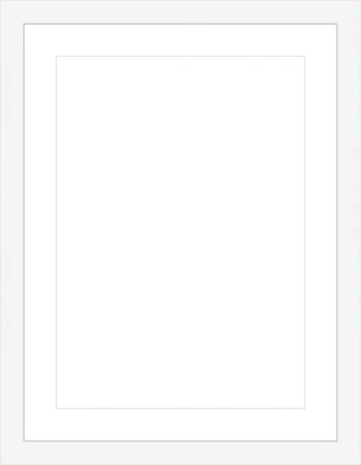 a4 white with mat frame