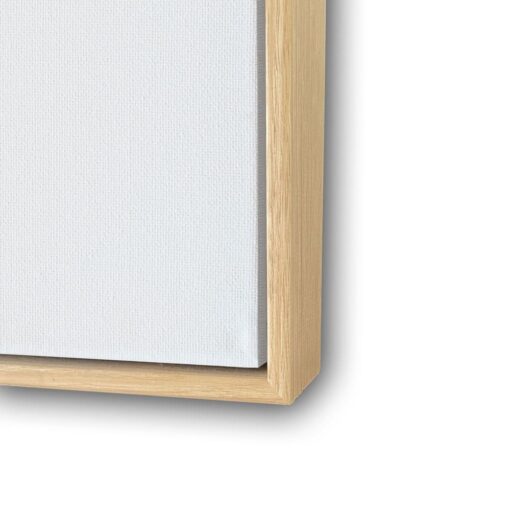 Canvas stretch with oak floating frame