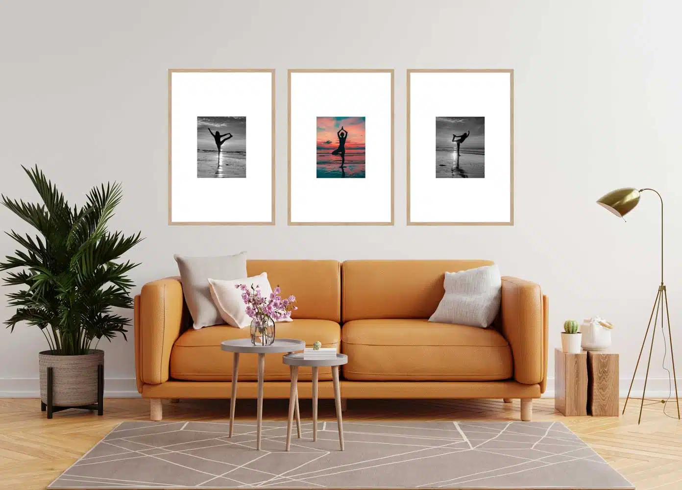 Vertical Triptych Picture Frames 200 x 88 cm
