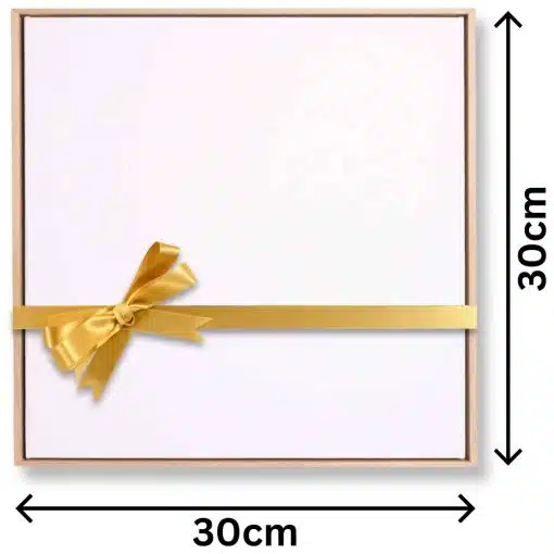 Free Gift, Valued $79 - Size 30x30cm Stretched Blank Canvas With Natural Oak Floating Frame