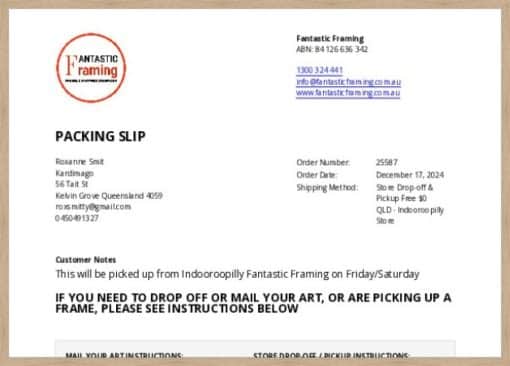 Print & Frame With Matboard & Glass