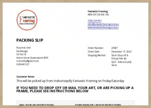 Print & Frame With Matboard & Glass