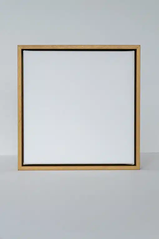 Custom Size Stretched Cotton Blank Canvas With Premium Gold Floating Frame (55mm) - Image 2